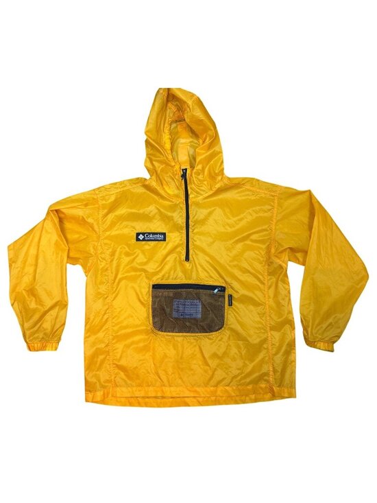 Columbia Other - Columbia Boys 14-16 Yellow Packable Windbreaker Jacket Hood Half Zip Pocket